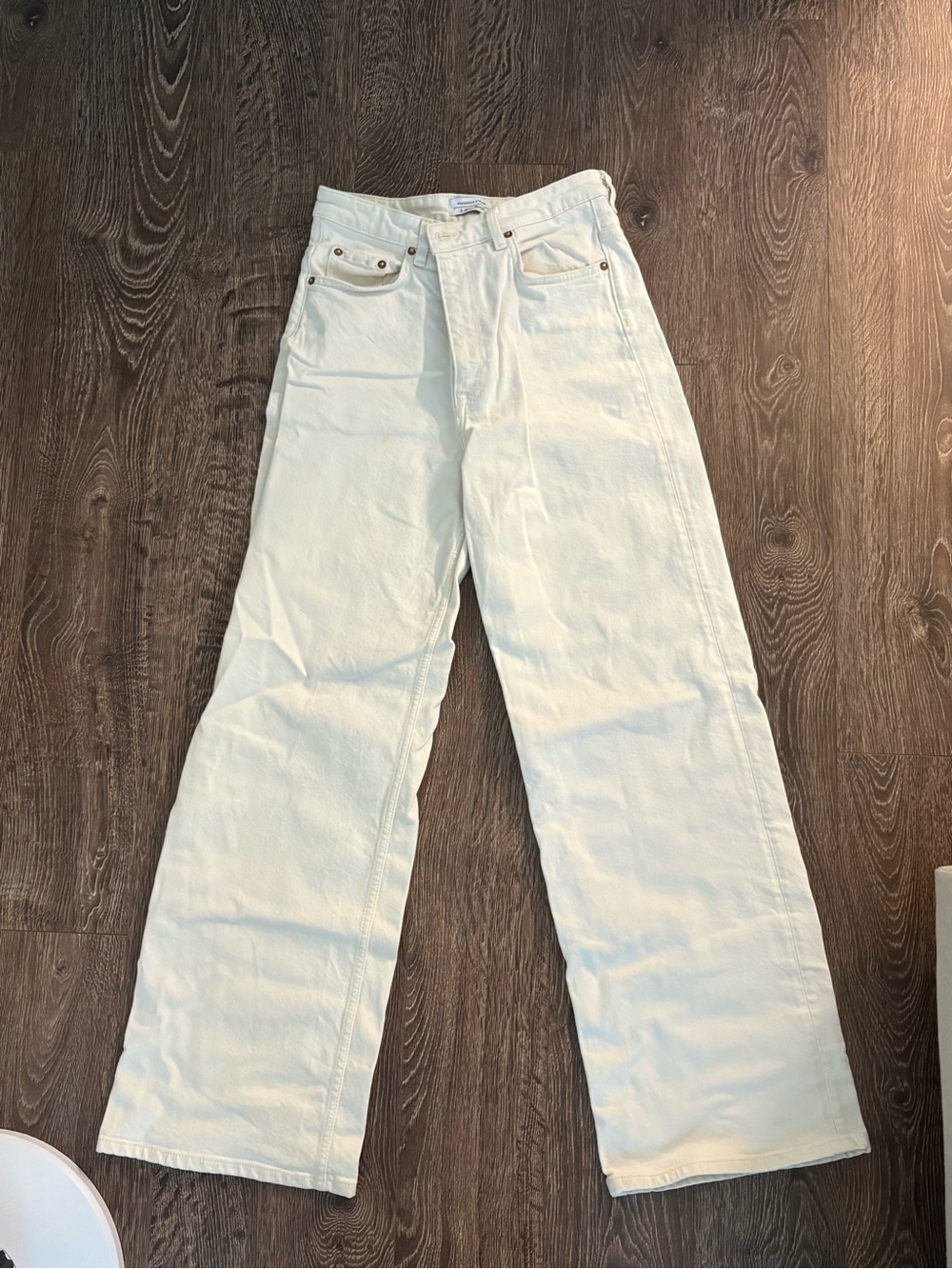 & Other Stories Cream Wide-Leg High-Rise Jeans